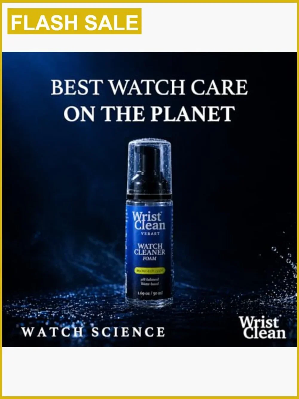 Watch Cleaning Kit with Microsuds Tech, 50ml Foam + 4oz Refill
